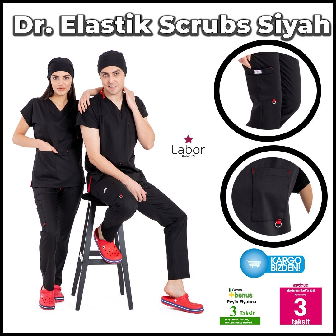 Siyah scrubs forma 